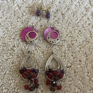 Purple/violet earrings